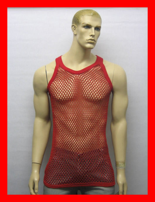 FITTED Cotton String Mesh Muscle Vest Singlet Rasta eBay