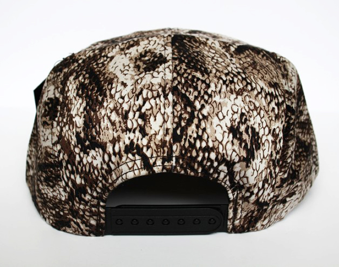 ITZU Co. Snakeskin 5 Panel Snapback Snake Skin Snap Back Cadet Hat